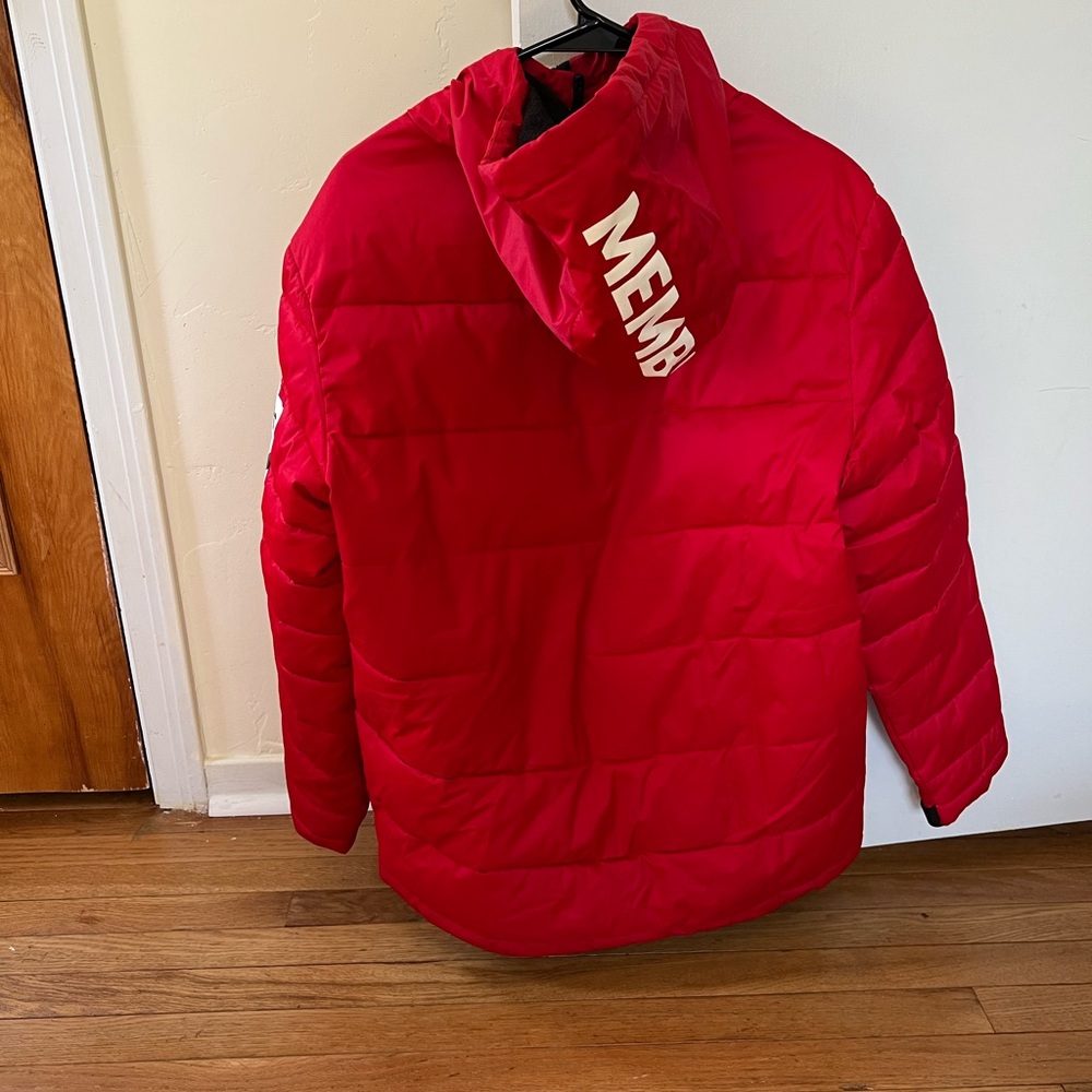 Members Only Vibrant Red Puffer Jacket - Picture 3 of 5
